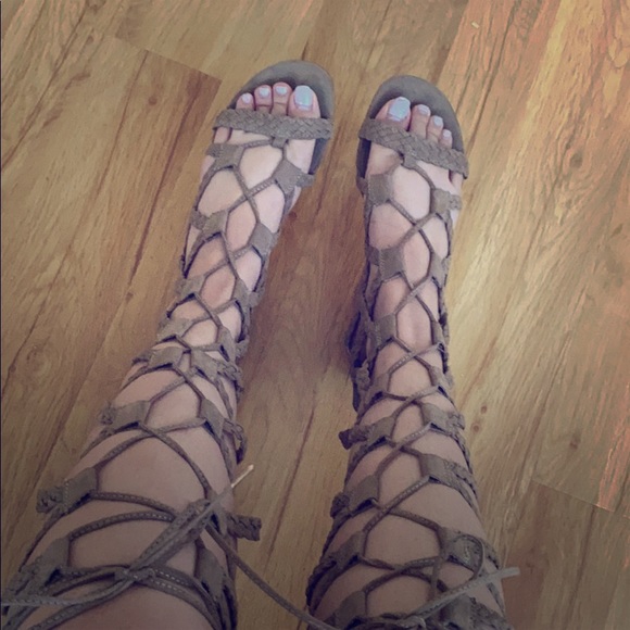 Steve Madden gladiator thigh high sandals - Picture 1 of 1